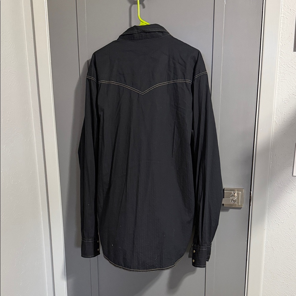 Wrangler Black Western Snap Shirt - Picture 5 of 5